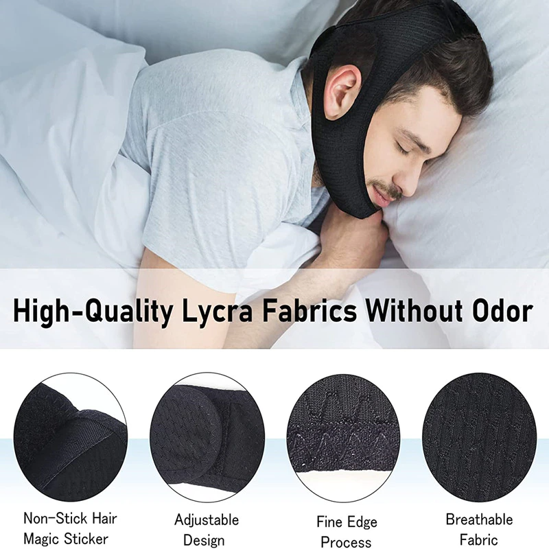 Anti Snoring Chin Strap Sleep Apnea Snore Stop Belt Snoreless Sleep