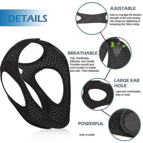 Anti Snoring Chin Strap Sleep Apnea Snore Stop Belt Snoreless Sleep